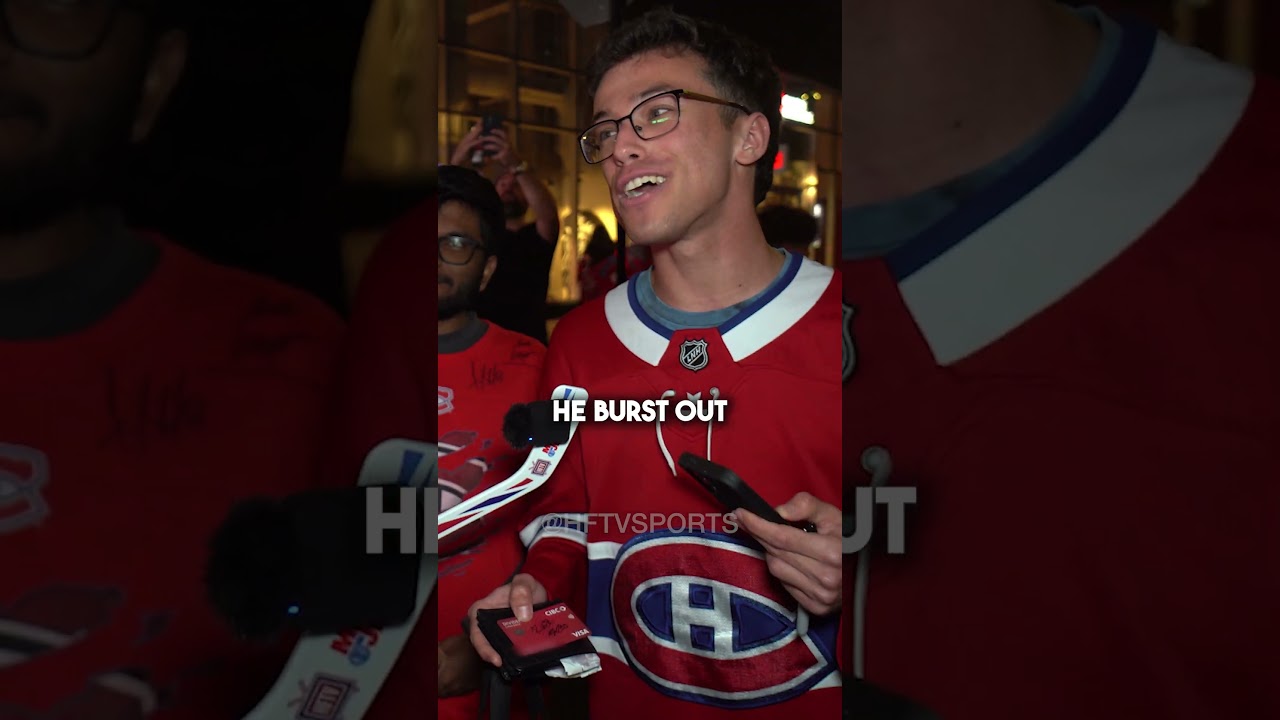 This Habs fan got Winnipeg Jets players to sign... his credit card 😭 ???