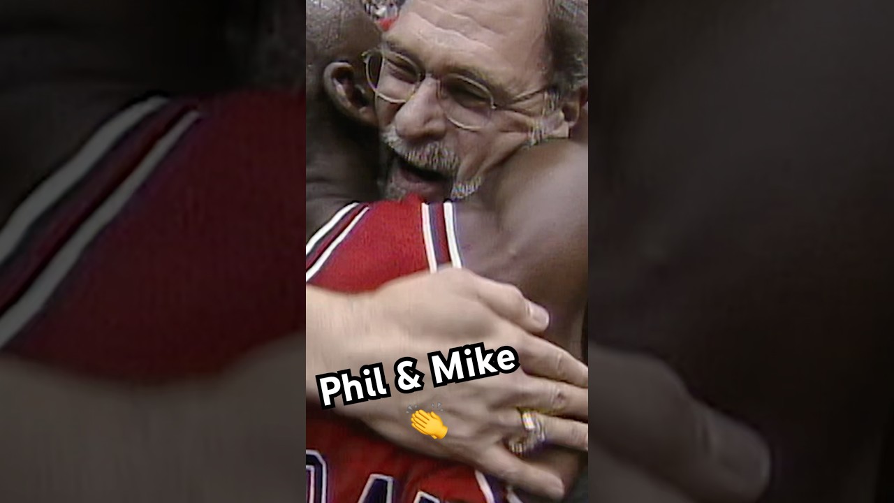 “Oh my god that was beautiful.” Phil hugs Jordan after NBA Finals Game 6 in 1998.