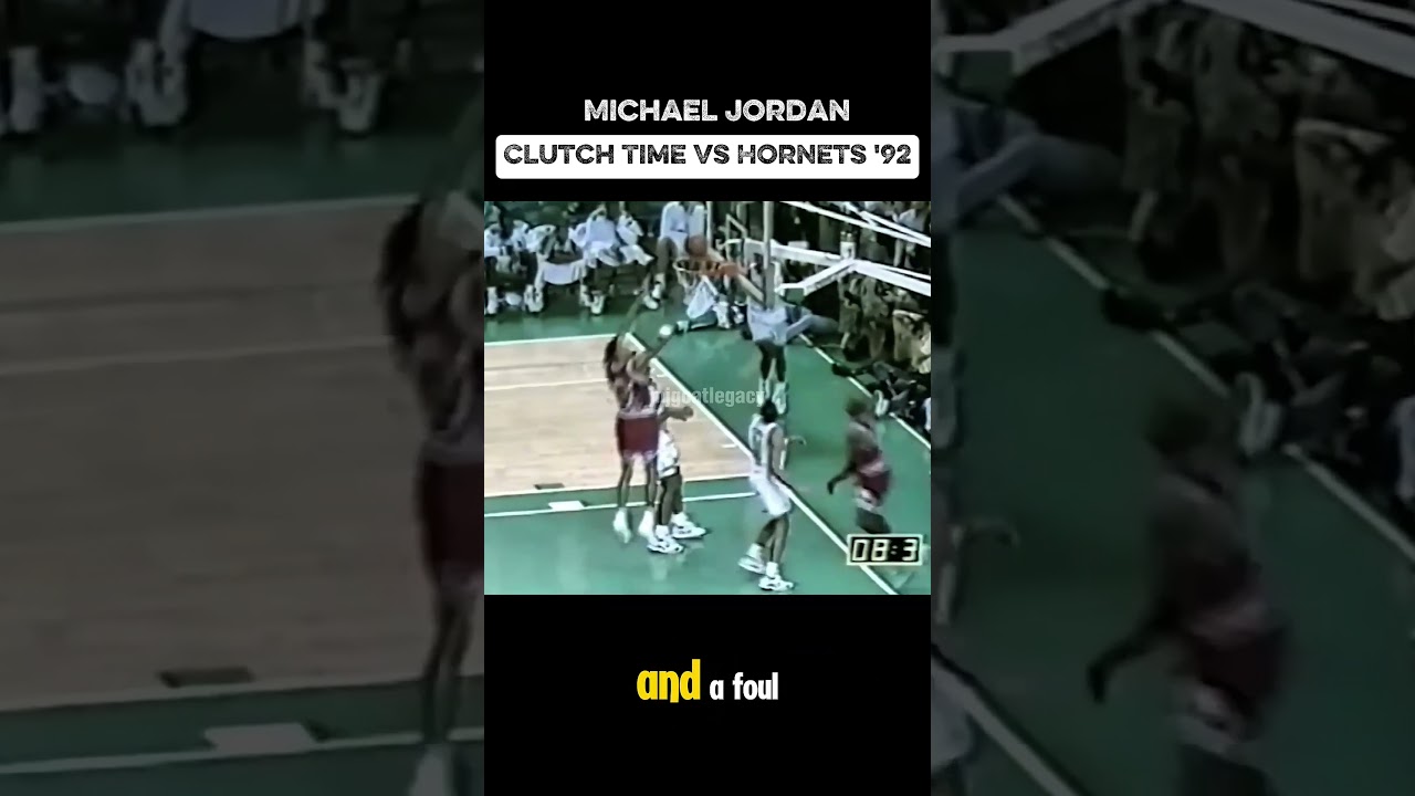 Michael Jordan Clutch Time vs Charlotte Hornets (1992.01.22) #shorts