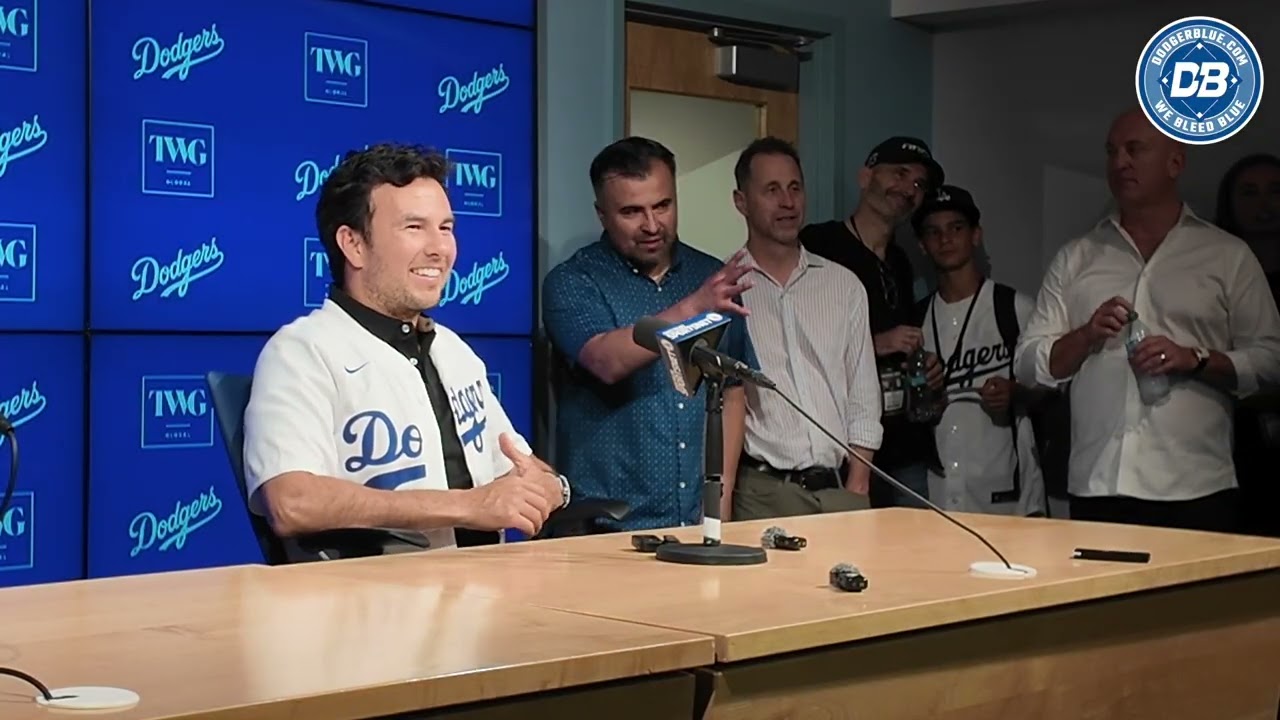 Dodgers pregame: Formula 1 driver Sergio “Checo” Pérez speaks about visit to Dodger Stadium