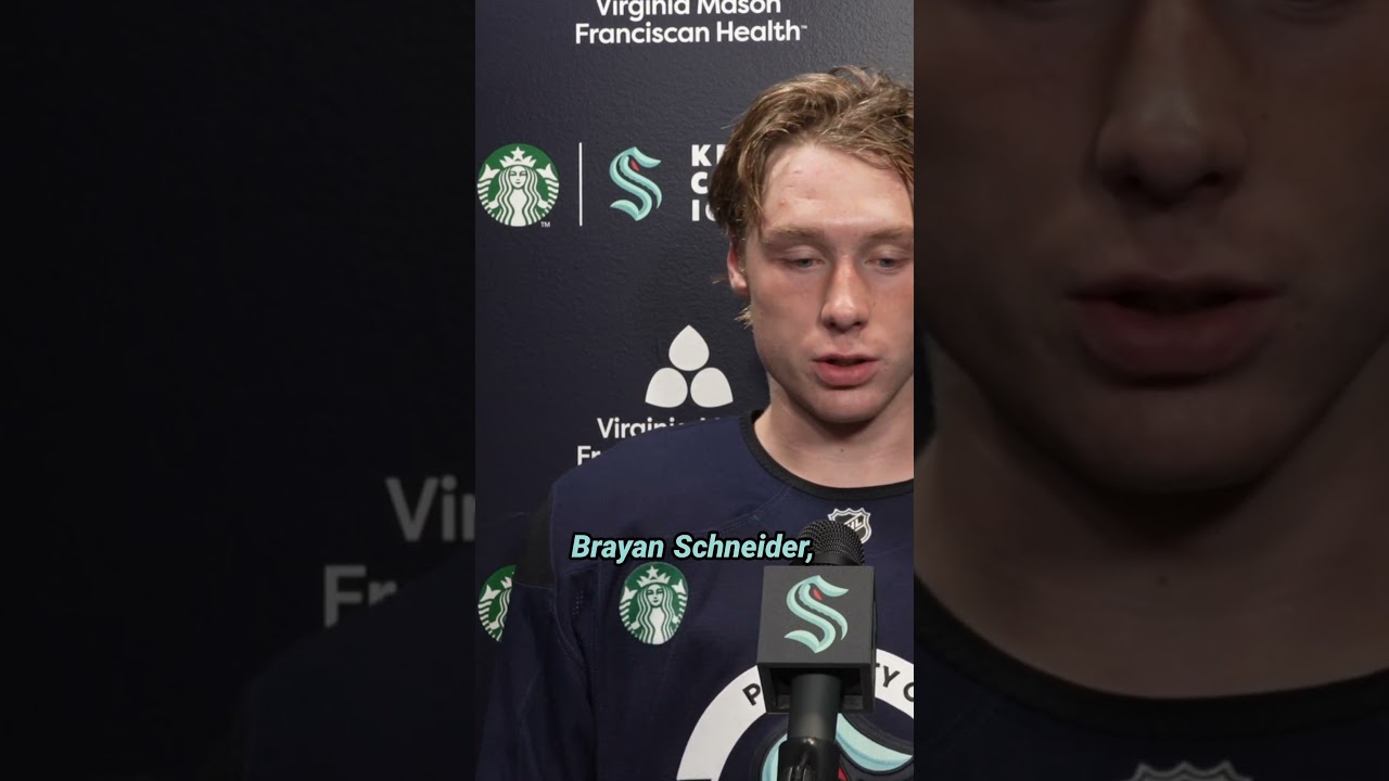 Seattle Kraken prospect Berkly Catton talks skating with NHL players 💪🏒 #shorts #podcast