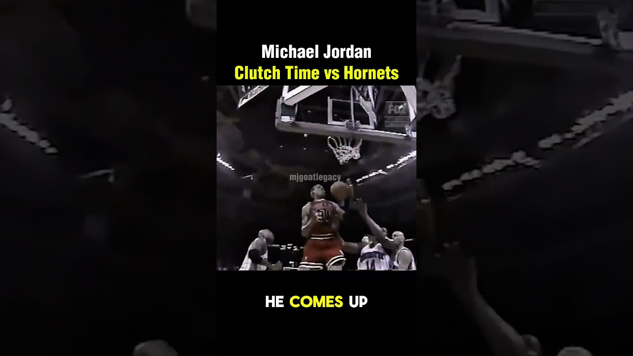 Michael Jordan Clutch Time vs Charlotte Hornets ( 02-11-98) #shorts