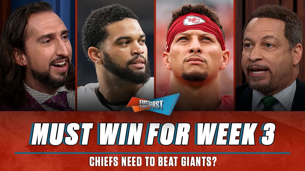 Chiefs in ‘obvious’ Must-Win vs. Giants, ‘Sky could fall’ for Bears or Cowboys | FIRST THINGS FIRST