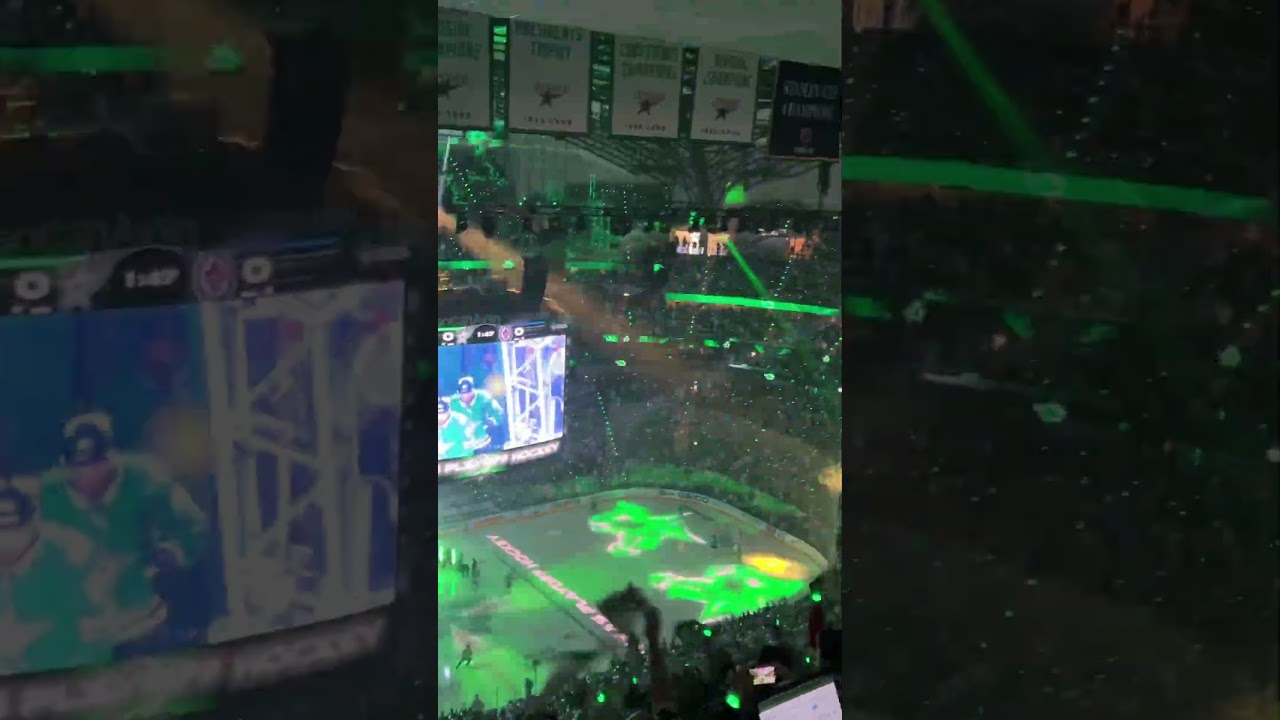Dallas Stars fans FIRED UP for Game 6 vs. Winnipeg! ✨🟢 #nhl #hockey #dallas #stars #dallasstars