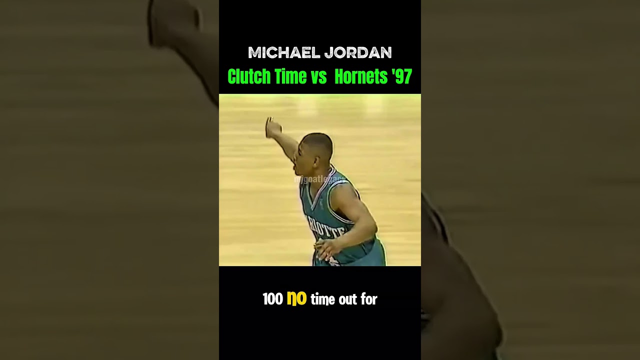 Michael Jordan Clutch Time vs Charlotte Hornets (02-11-97) #shorts