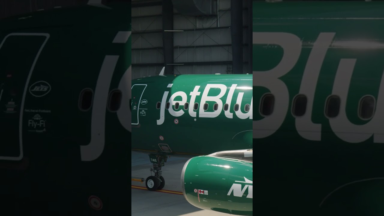 BEHIND THE SCENES OF PAINTING CUSTOM NY JETS PLANE ✈️