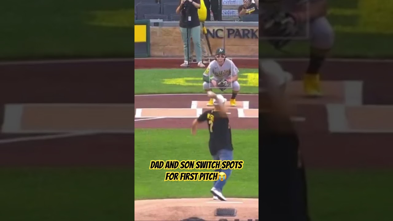 Athletics Jacob Wilson and his Dad share a wholesome first pitch moment