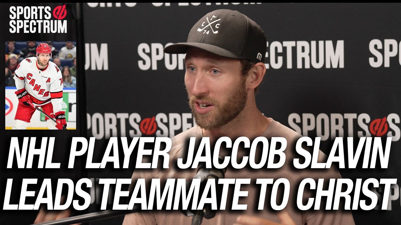 Carolina Hurricanes NHL player Jaccob Slavin shares story of leading his teammate to Christ