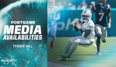 Tyreek Hill meets with the media after #NEvsMIA  | Miami Dolphins