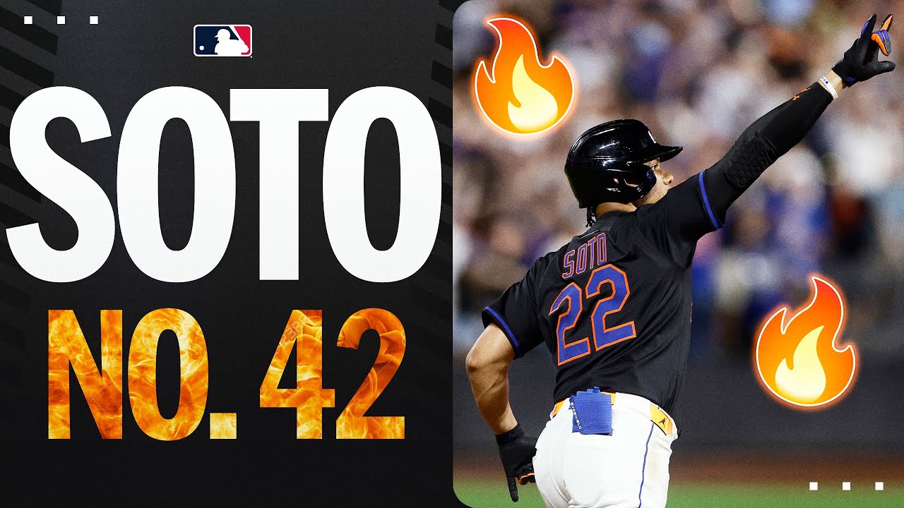 Juan Soto sets a NEW CAREER HIGH in a single season with home run No. 42 with the Mets 🖤🧡