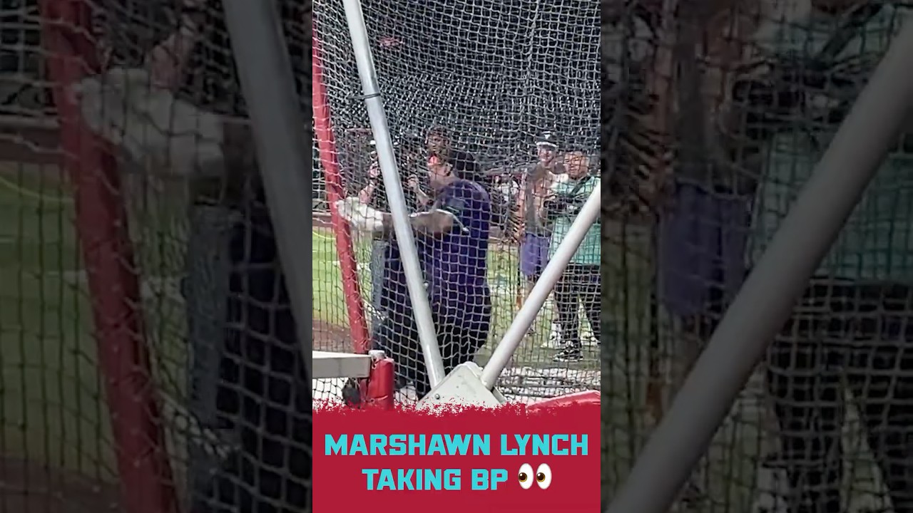 Marshawn Lynch DESTROYING Batting Practice with D-backs 🔥