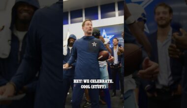 SCHOTTY’S FIRST DUB ‼️ #DallasCowboys #NFL #lockerroom #victory #speech #shorts