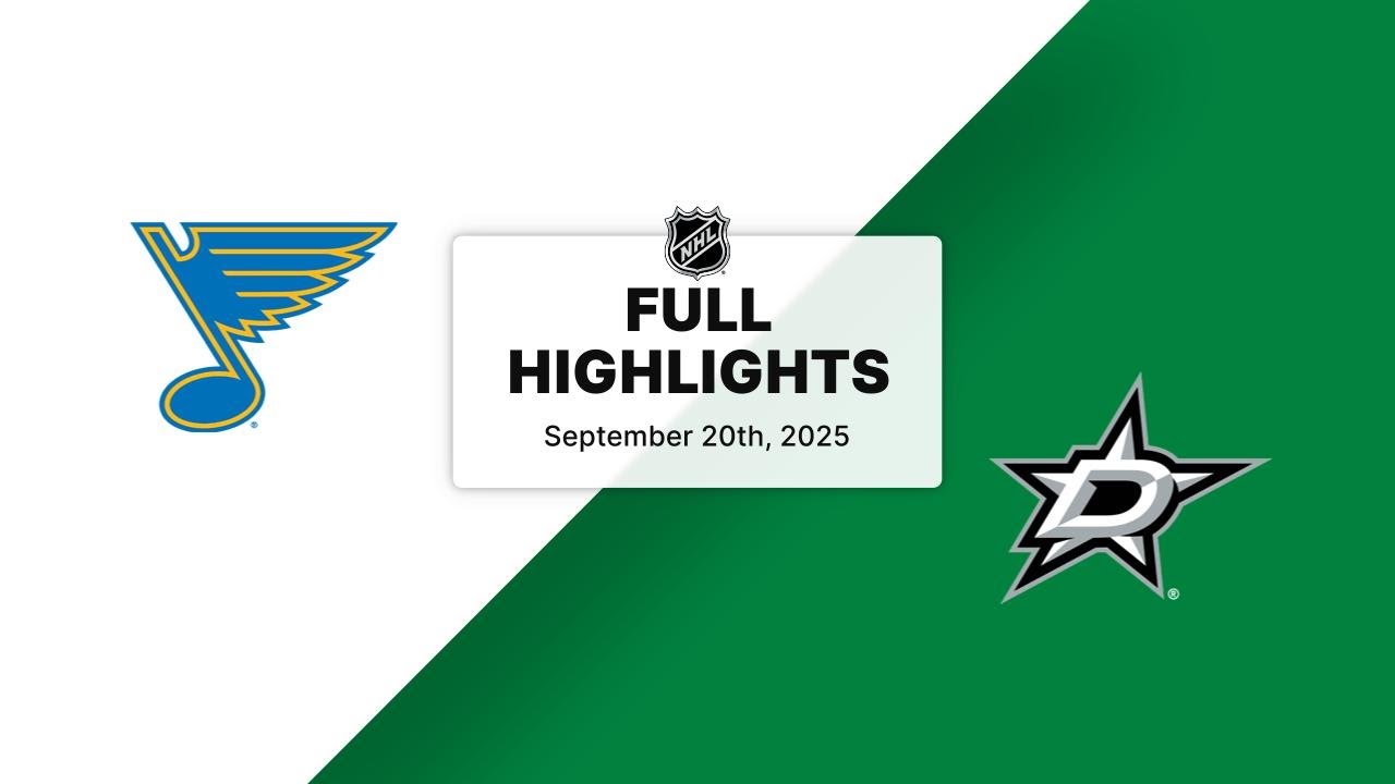 NHL Preseason Highlights | Blues vs. Stars | September 20, 2025