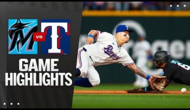 Marlins vs. Rangers Game Highlights (9/20/25) | MLB Highlights