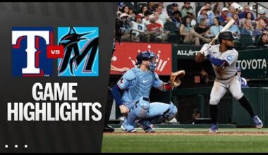 Rangers vs. Marlins Game Highlights (9/21/25) | MLB Highlights