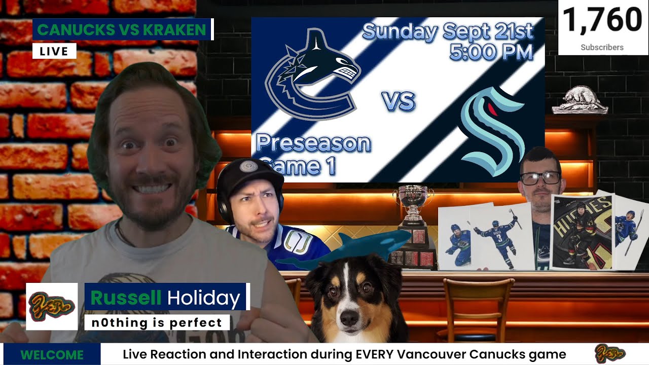 Preseason Game 1 | Canucks vs Kraken | Live Play by Play, Reaction and Interaction