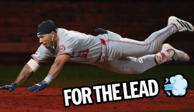 WOW 😲 Daylen Lile turns on the jets in extras with an INSIDE-THE-PARK HOME RUN for the Nationals 💨