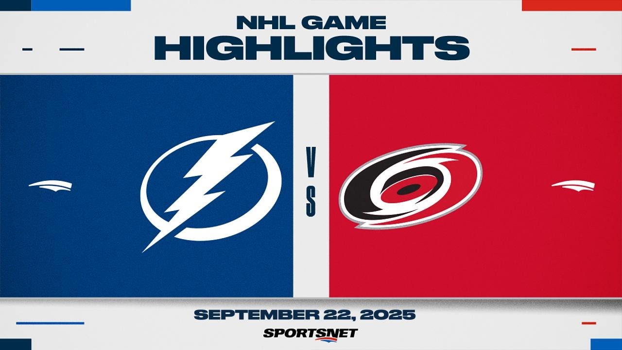 NHL Preseason Highlights | Lightning vs. Hurricanes - September 22, 2025
