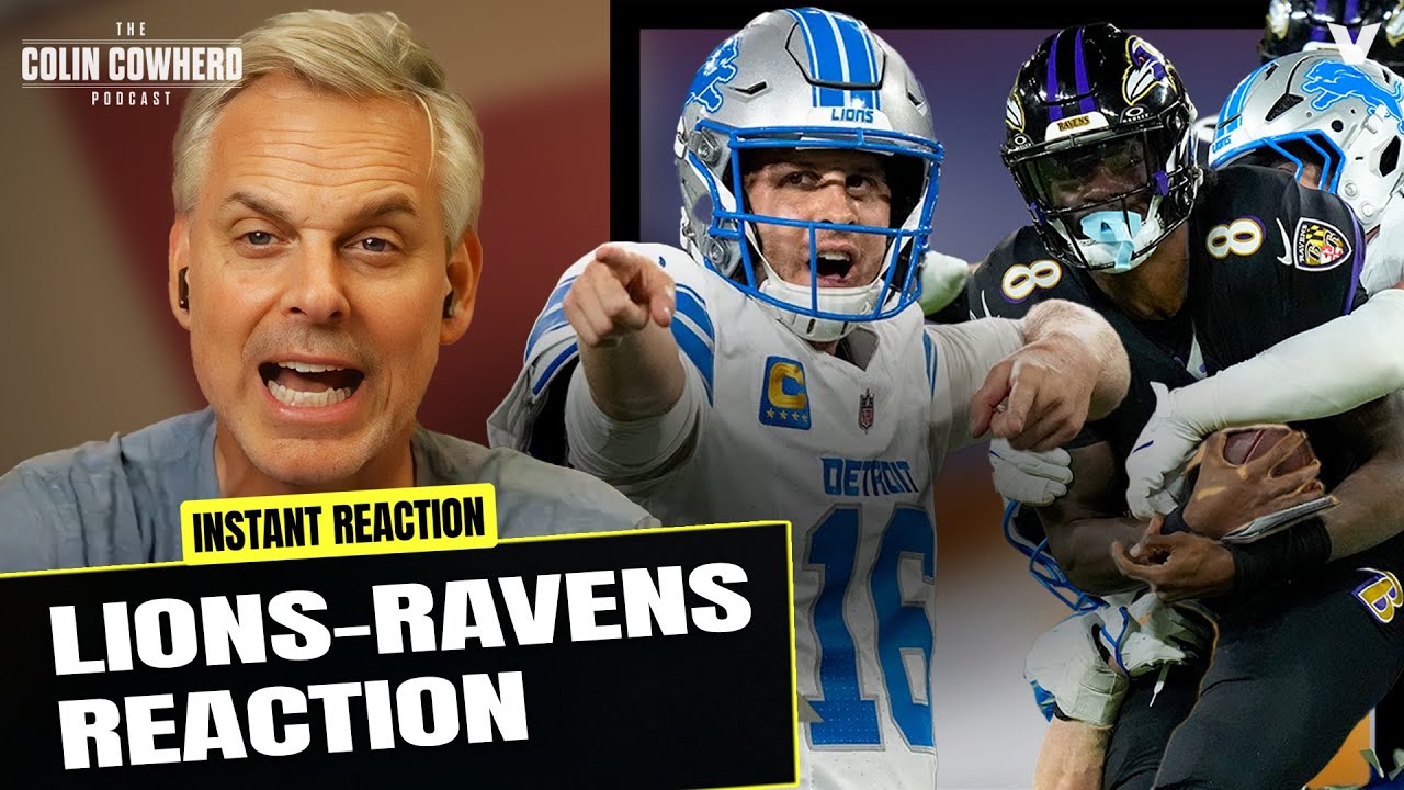 Lions-Ravens Reaction: Detroit bullies Baltimore, Lamar Jackson sacked 7x | Colin Cowherd NFL