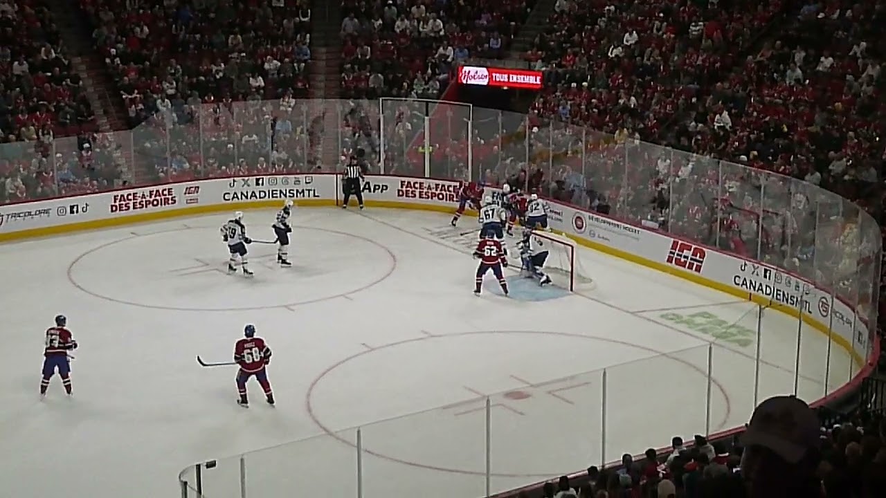 Montreal Canadiens' Owen Protz nails Winnipeg Jets' Kieron Walton with big hit in Prospect Showdown