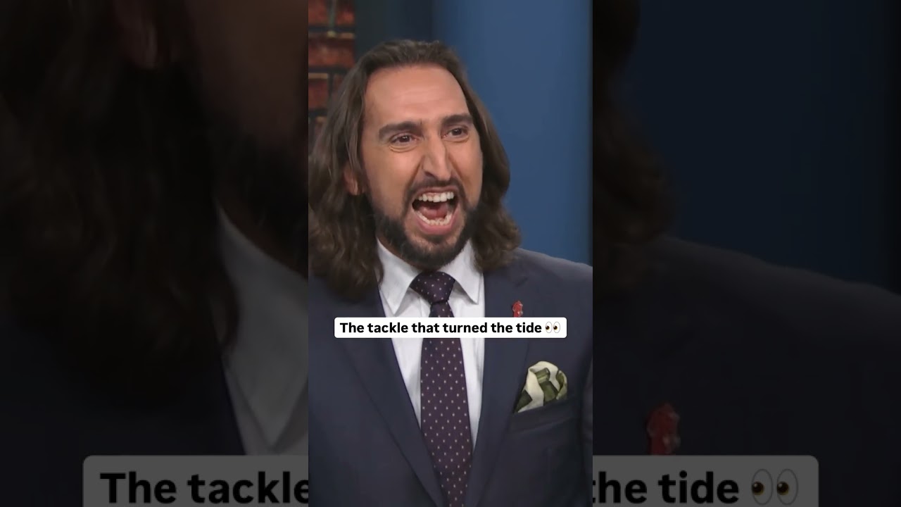 Nick drops a banner in honor of the Chiefs first win and Patrick Mahomes’ iconic defensive play #nfl