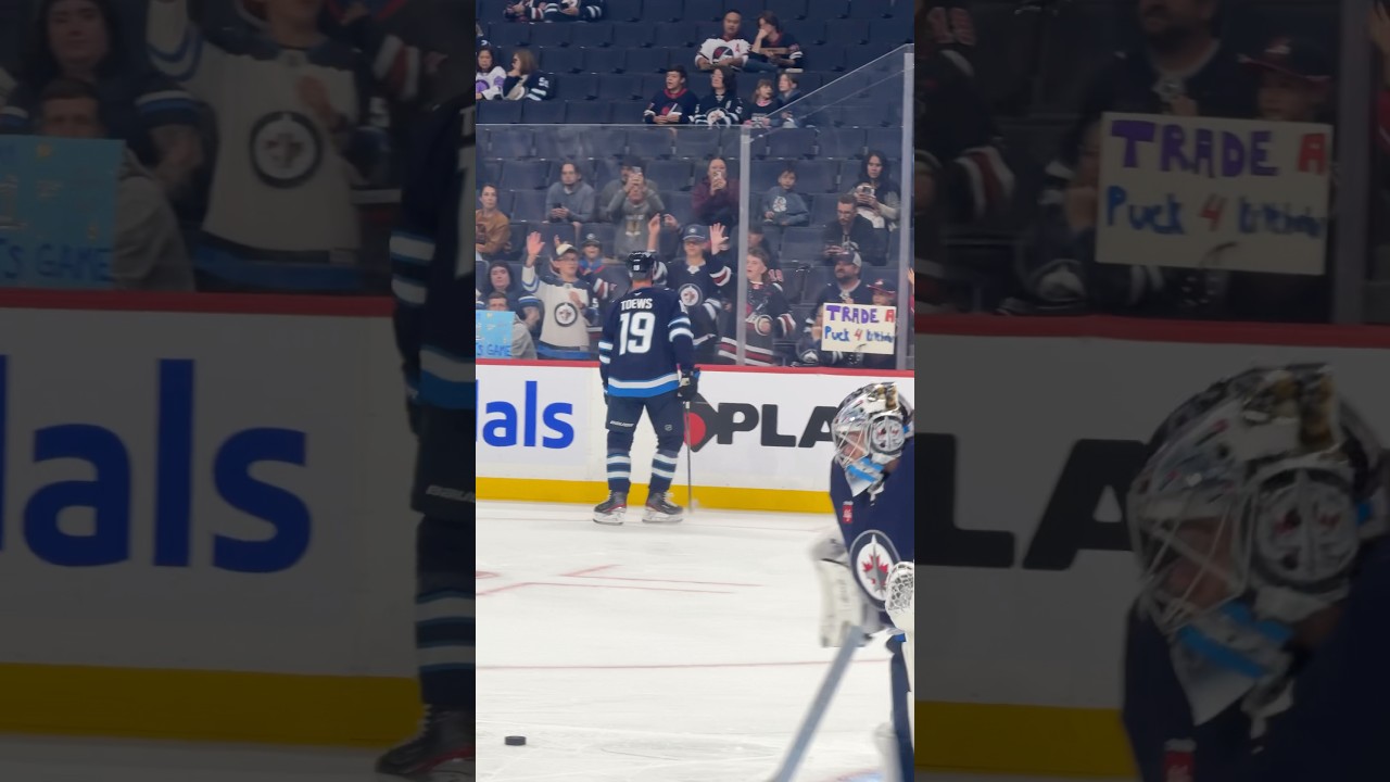First puck toss from Jonathan Toews #gojetsgo #hockey