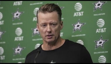 Dallas Stars new head coach Glen Gulutzan speaks before Training Camp 2025