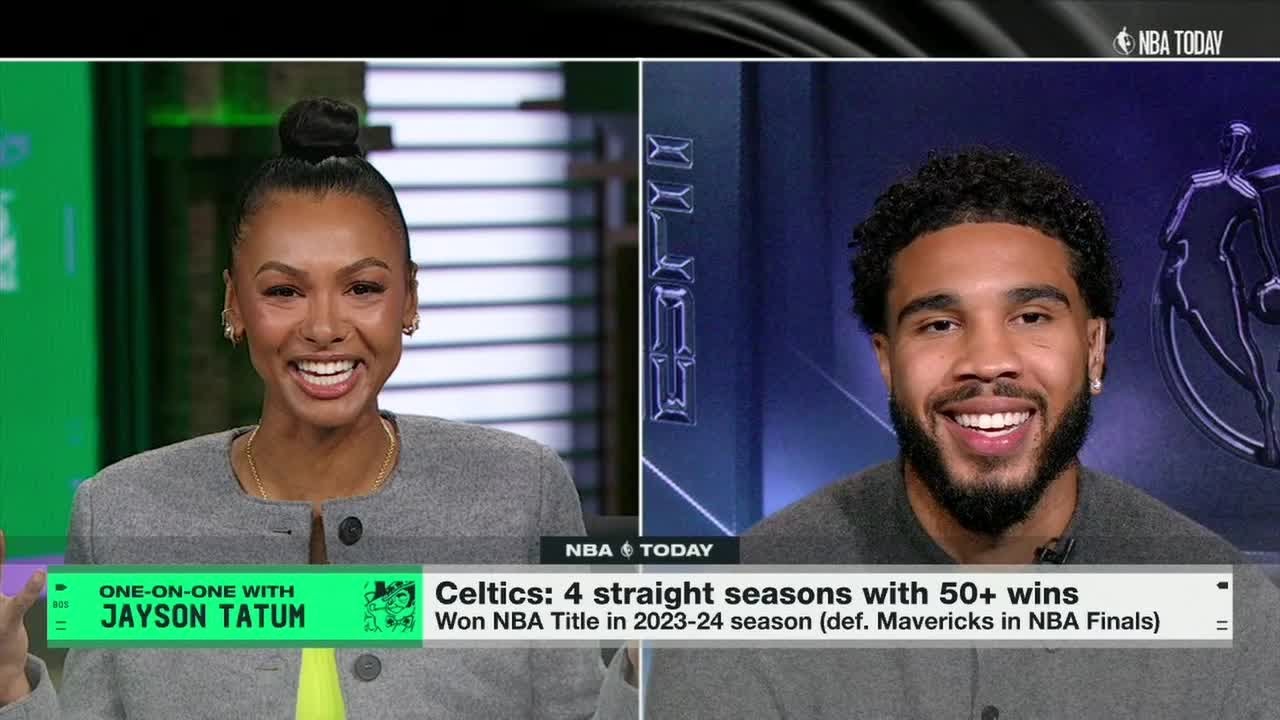 Asking Jayson Tatum about his return timeline, Celtics' roster, Jaylen Brown & more! | NBA Today