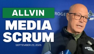 Patrik Allvin speaks following Canucks' training camp and first preseason game