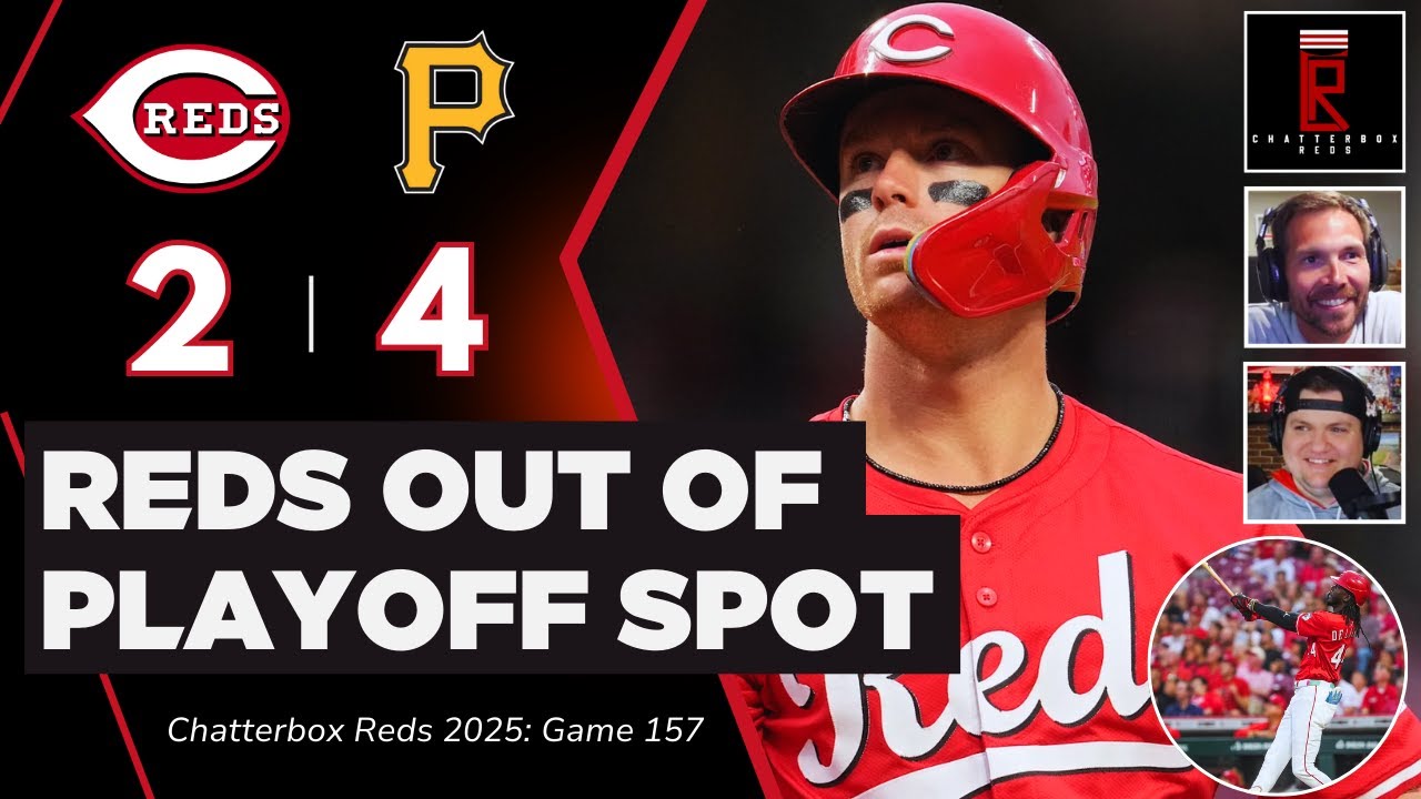 Cincinnati Reds Fall OUT of Playoff Spot with Loss vs Pittsburgh Pirates; Podcast, Recap, Highlights