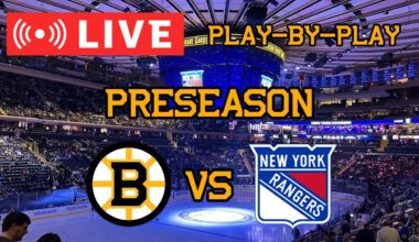 LIVE: Boston Bruins VS New York Rangers PRESEASON Commentary/Scoreboard!! #nhlbruins