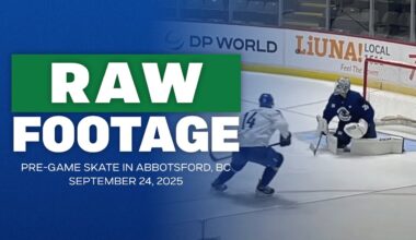 Raw Footage: Demko, Willander, and more at morning skate of Canucks vs. Flames