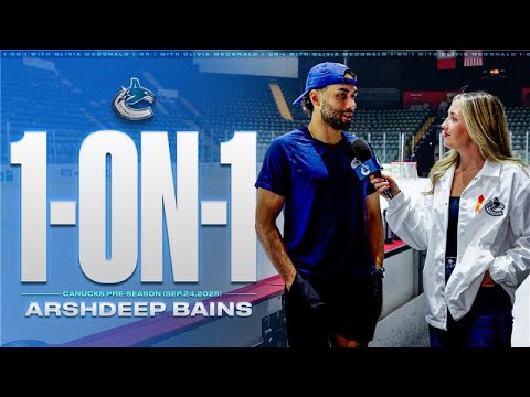 Arshdeep Bains 1-on-1 | Canucks vs. Flames (Sept. 24, 2025)