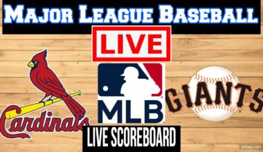 St. Louis Cardinals Vs San Francisco Giants | Major League Baseball | Live Scoreboard | Play by Play