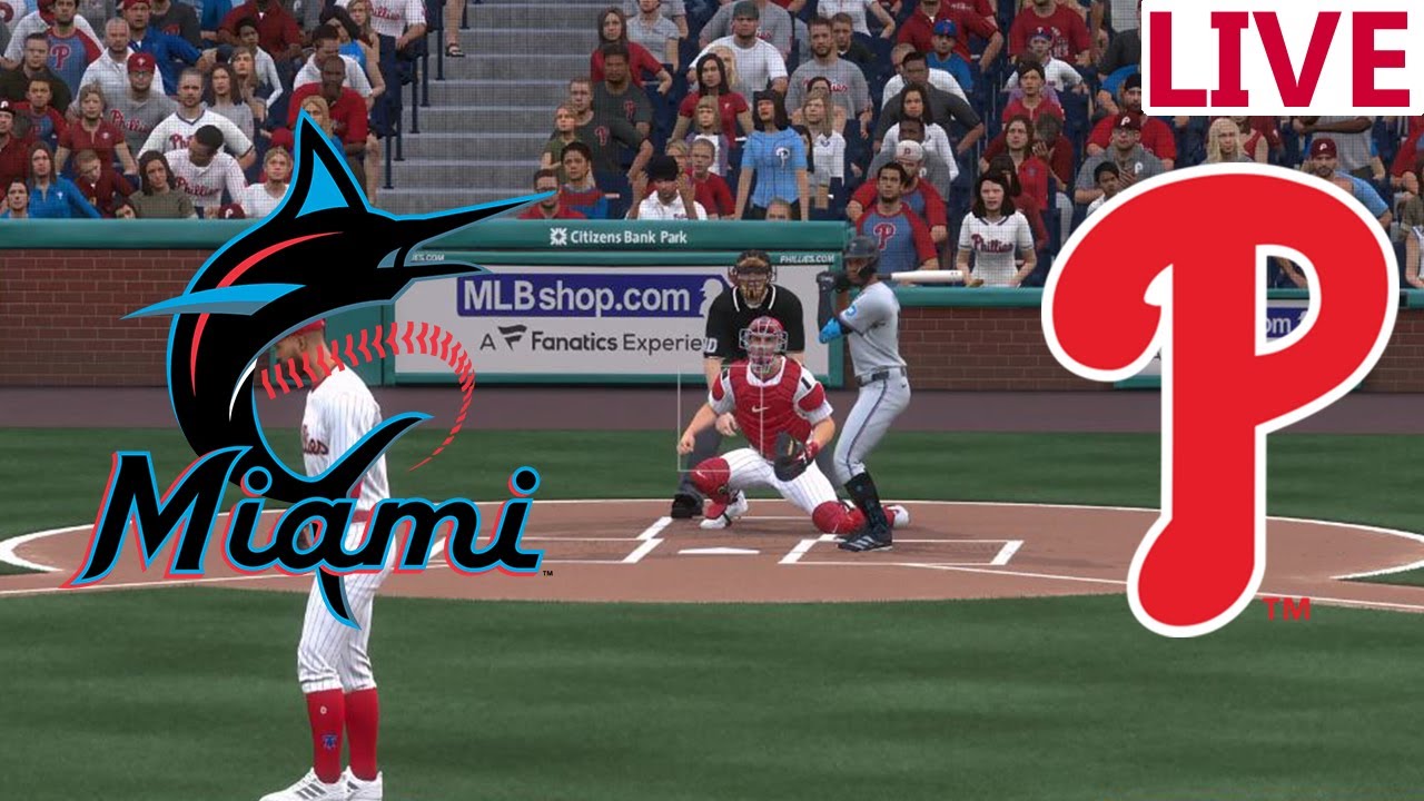 🔴LIVE 🔴Miami Marlins VS Philadelphia Phillies/ September 24 / Baseball  TV/MLB THE SHOW 25