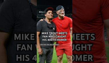 Mike Trout Plays Catch With Fan Who Caught Home Run #400 ⚾️