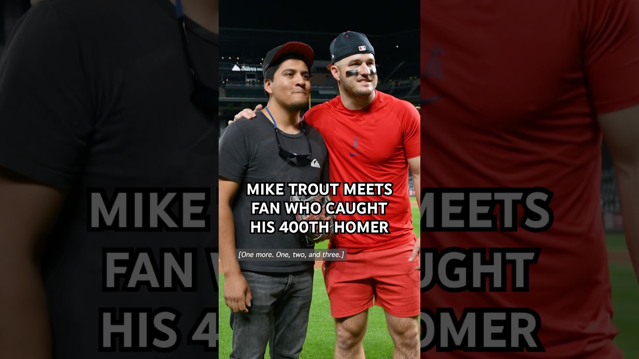 Mike Trout Plays Catch With Fan Who Caught Home Run #400 ⚾️