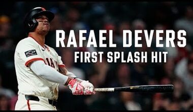 Rafael Devers Blasts His First Splash Hit, 108th in Giants History | San Francisco Giants Highlights