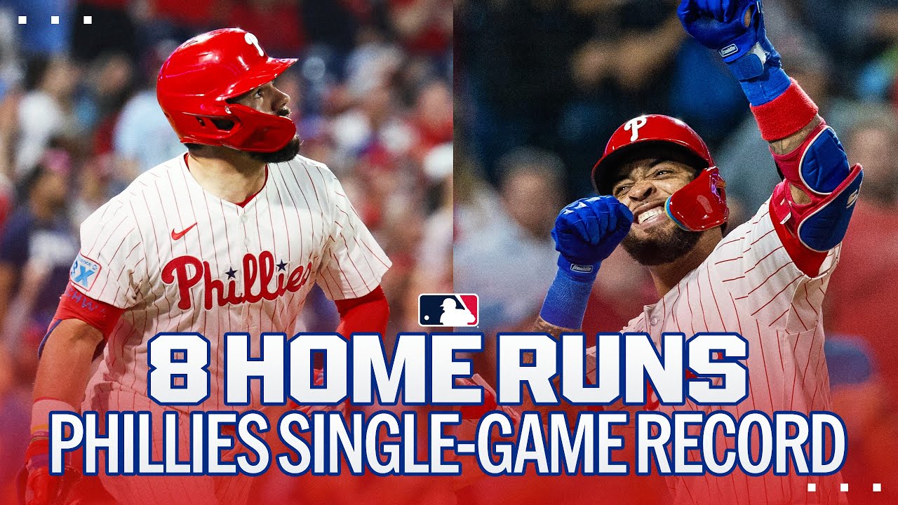 FRANCHISE RECORD! The Phillies set a new franchise single-game record with EIGHT home runs! 🔥