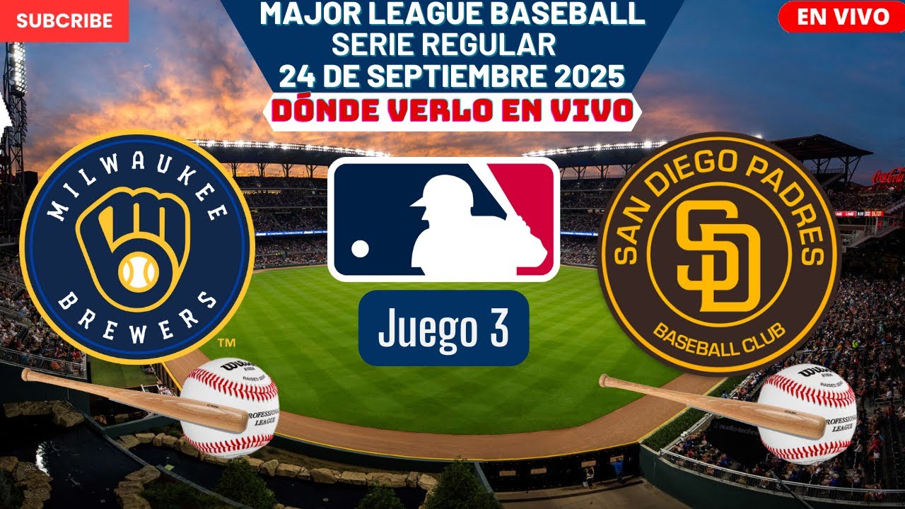 ⚾️Milwaukee Brewers vs San Diego Padres⚾️Dónde Ver El Partido EN VIVO|Juego 3 MLB 2025