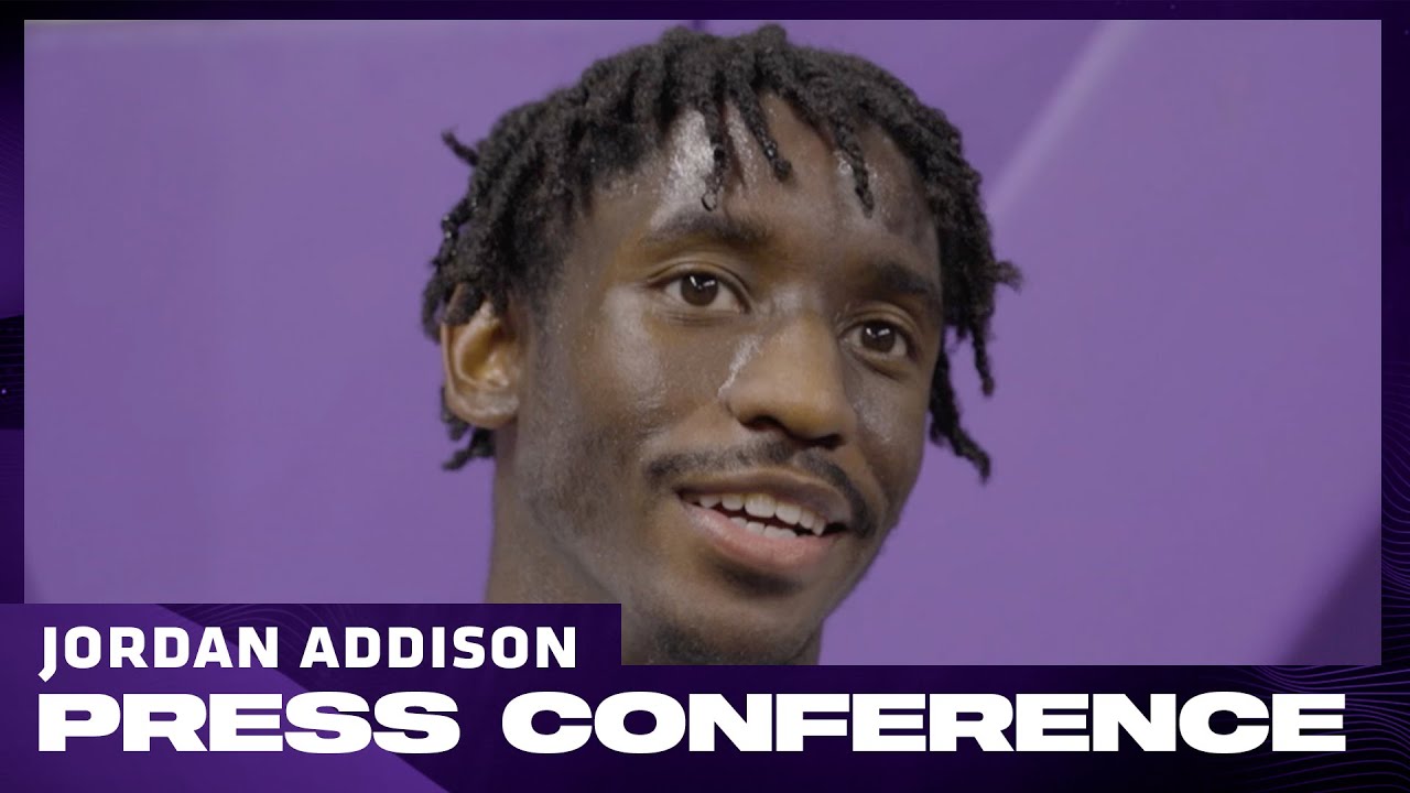 Jordan Addison Addresses The Media In Advance of His 2025 Season Debut