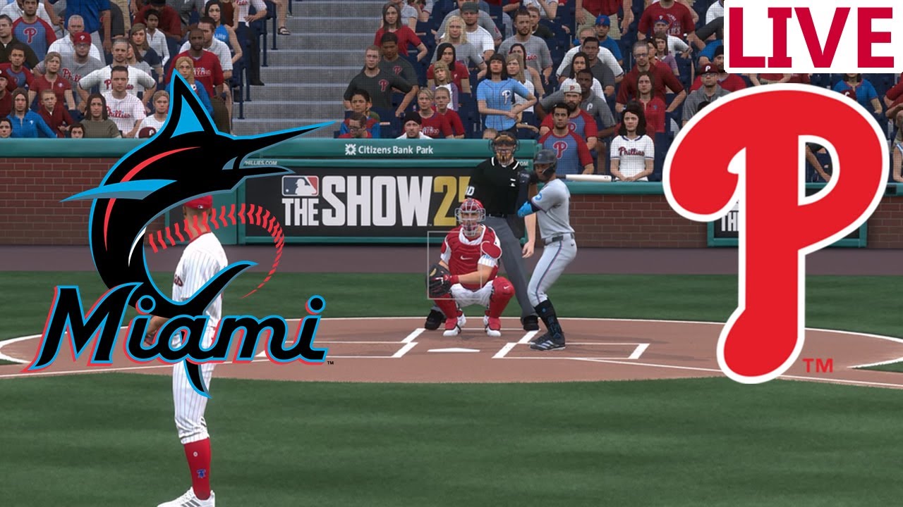 🔴LIVE 🔴Miami Marlins VS Philadelphia Phillies/ September 25 /MLB THE SHOW 25