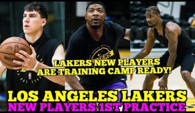 LOS ANGELES LAKERS NEW PLAYERS 1ST PRACTICE | AYTON,SMART & LARAVIA ARE 2025 TRAINING CAMP READY!