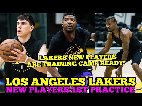 LOS ANGELES LAKERS NEW PLAYERS 1ST PRACTICE | AYTON,SMART & LARAVIA ARE 2025 TRAINING CAMP READY!