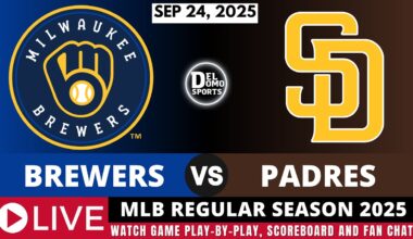 MILWAUKEE BREWERS VS SAN DIEGO PADRES ⚾ MLB REGULAR SEASON SEP 24, 2025