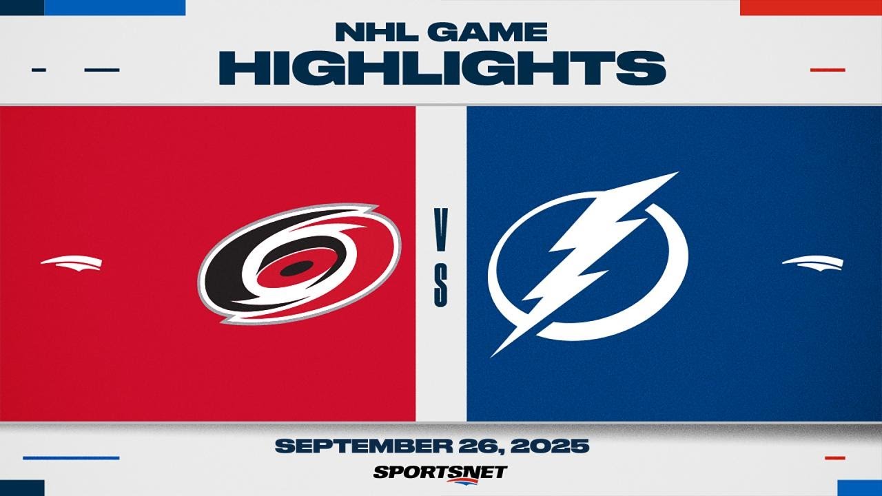 NHL Preseason Highlights | Hurricanes vs. Lightning - September 26, 2025