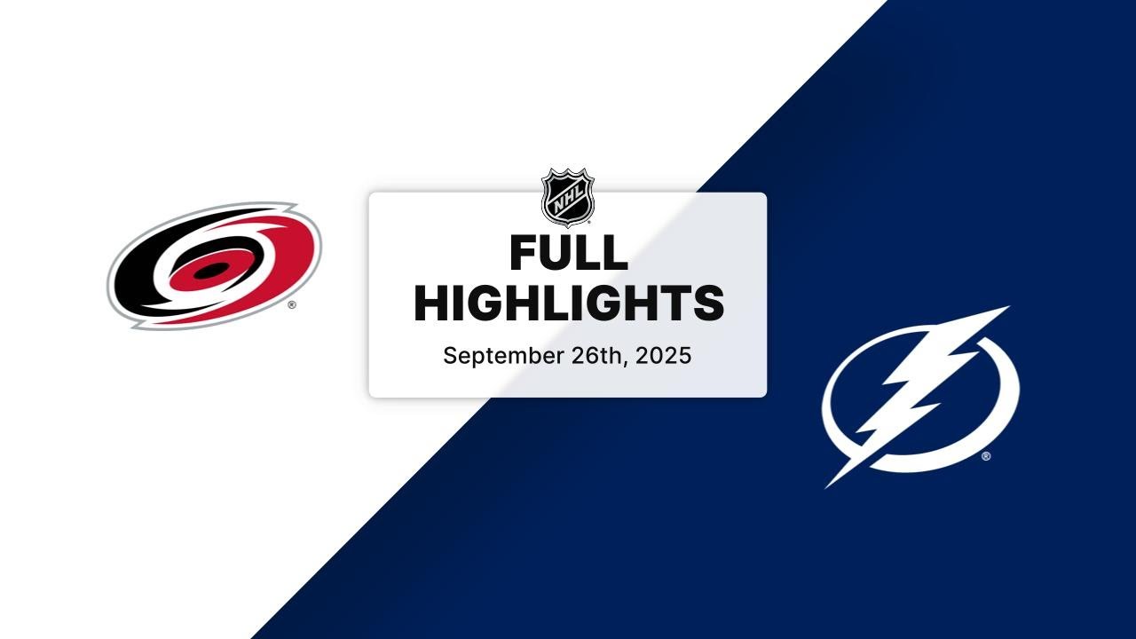 NHL Preseason Highlights | Hurricanes vs. Lightning | September 26, 2025