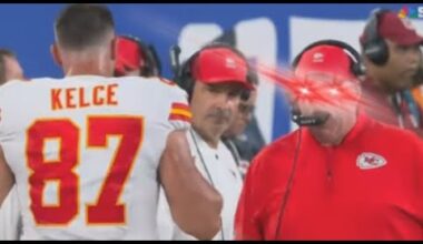 Andy Reid HEATED at Travis Kelce after mistakes | Kansas City Chiefs Vs New York Giants