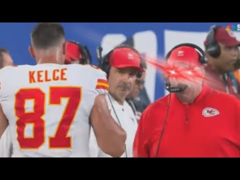 Andy Reid HEATED at Travis Kelce after mistakes | Kansas City Chiefs Vs New York Giants