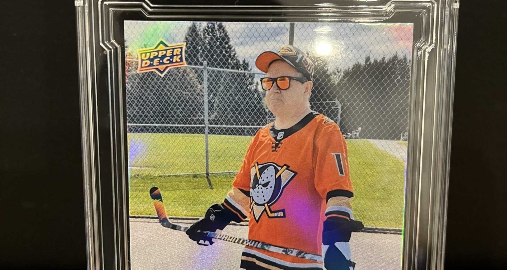 Looking good in the Ducks jersey
